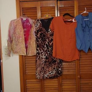 Dress jacket and two shirts size medium